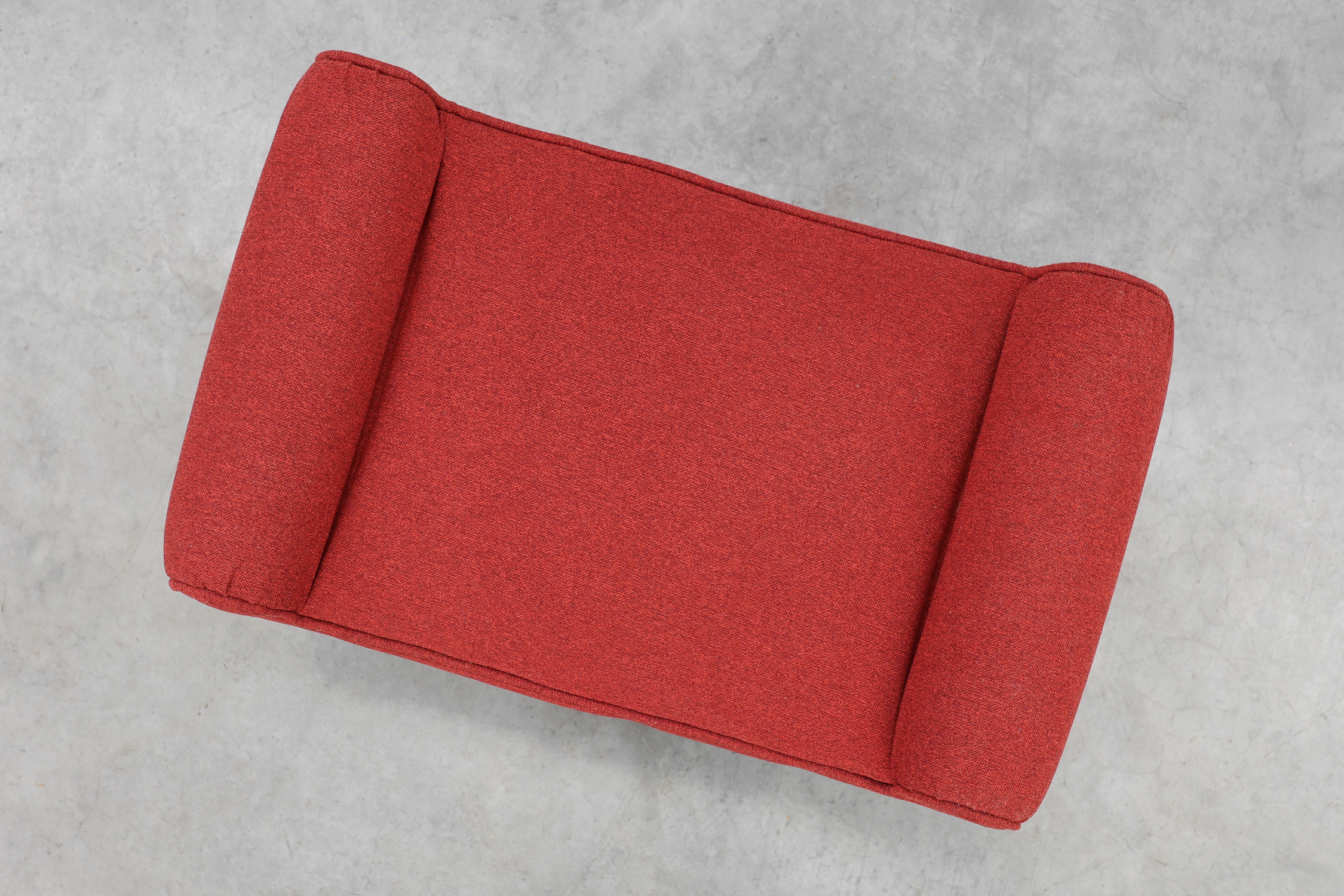 Art Deco Red Reupholstered Stool, Belgium ca. 1920 thumbnail